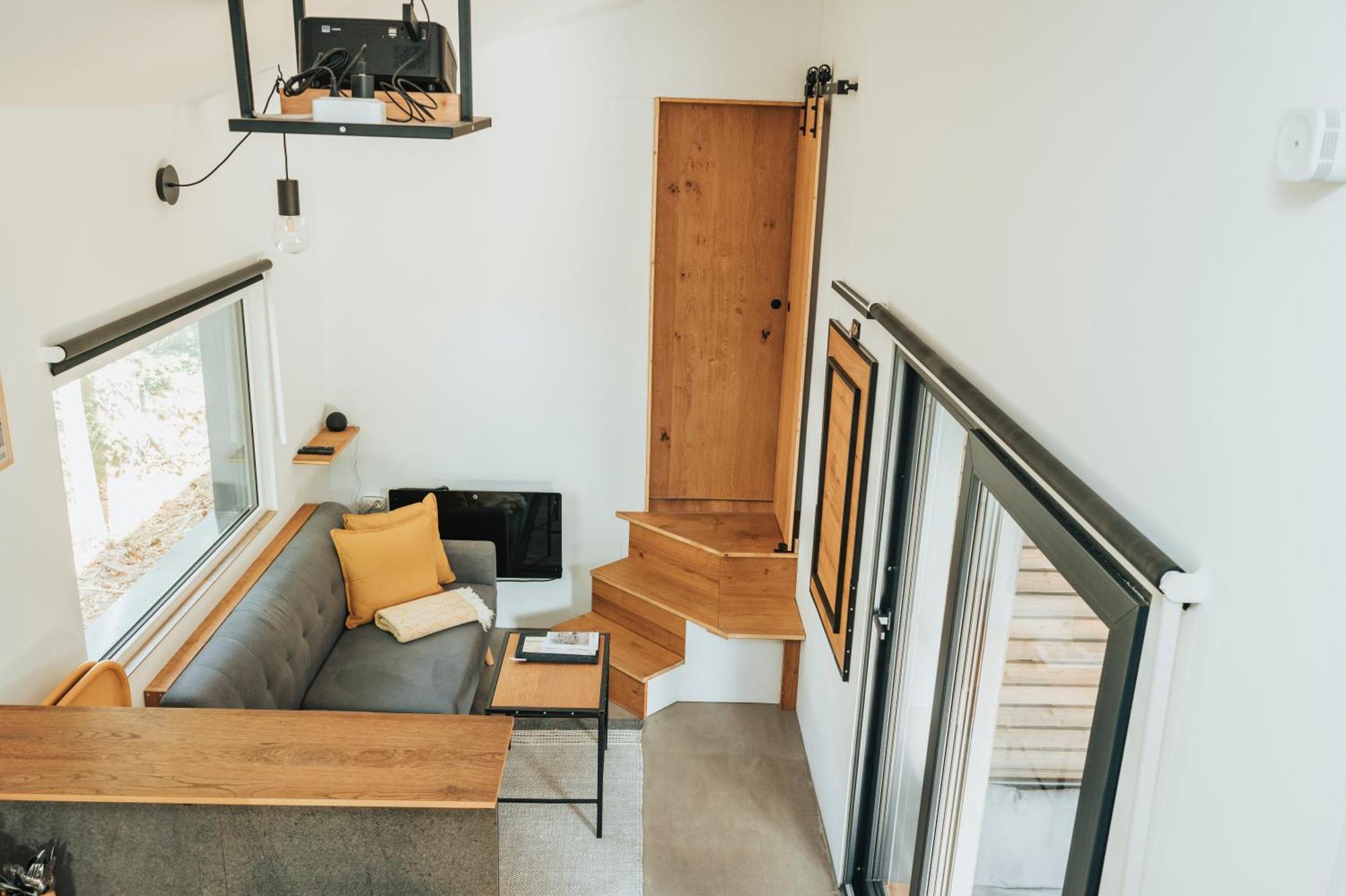 Modernes Tinyhouse Trailer Cabins Am Waldrand - Mit Seezugang 埃京 外观 照片