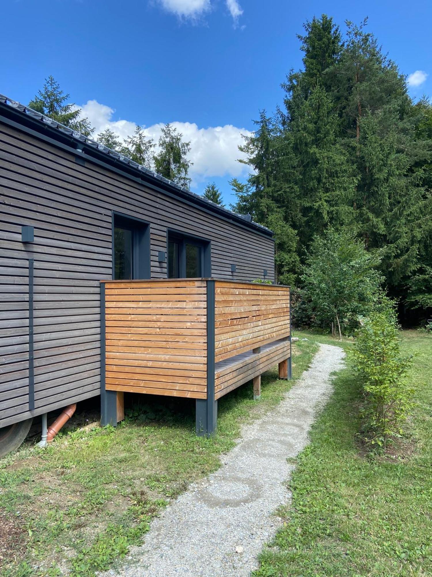 Modernes Tinyhouse Trailer Cabins Am Waldrand - Mit Seezugang 埃京 外观 照片